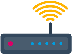 Grafik - Router mit WLAN